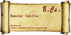 Basler Csilla névjegykártya